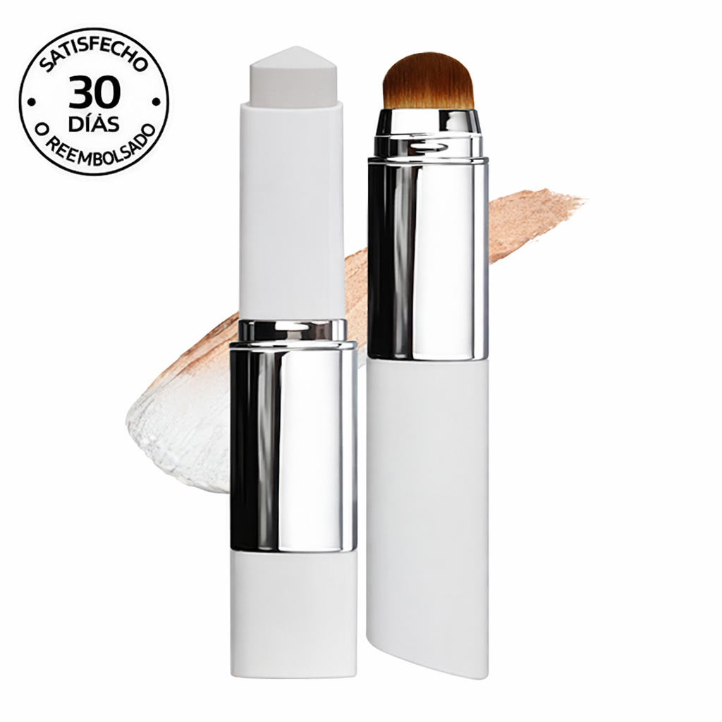 Base de maquillaje 2 en 1 con brocha integrada